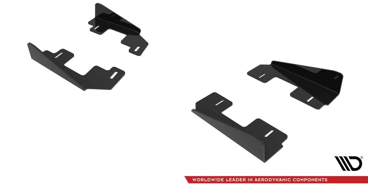 Seitenschweller Flaps für Audi S3 / A3 S-Line 8Y / 8Y Facelift schwarz Hochglanz