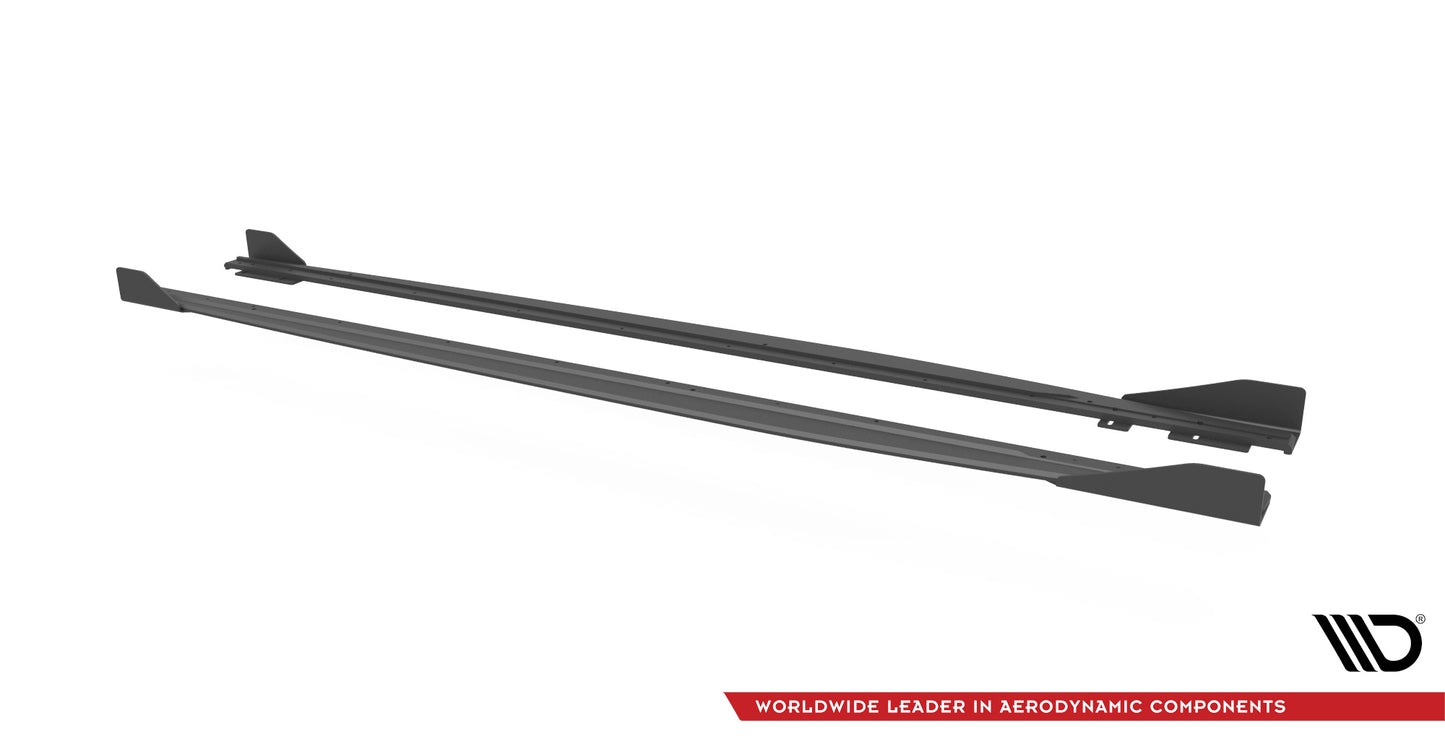 Street Pro Seitenschweller Ansatz + Flaps für Audi RS3 Sportback 8Y schwarz Hochglanz