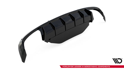 Diffusor Heck Ansatz für Skoda Superb Liftback / Combi  Mk3 schwarz Hochglanz