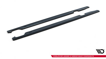 Seitenschweller Ansatz für V.1 für Audi A6 / A6 C7 S-line/ S6 C7 Facelift schwarz Hochglanz