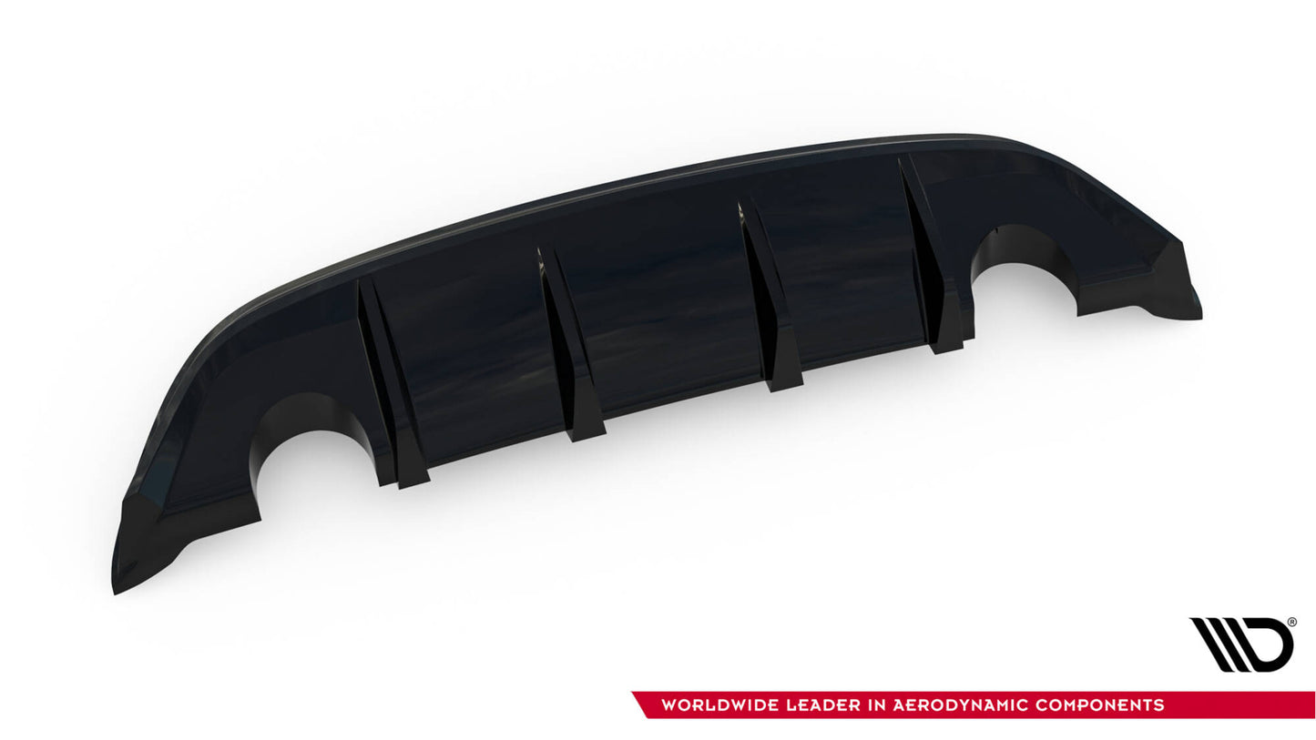 Diffusor Heck Ansatz für Ford Focus ST Mk2 FL schwarz Hochglanz