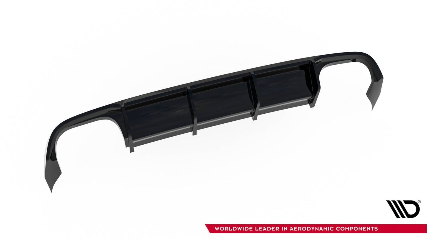 Diffusor Heck Ansatz für Cupra Leon ST Mk1 schwarz Hochglanz