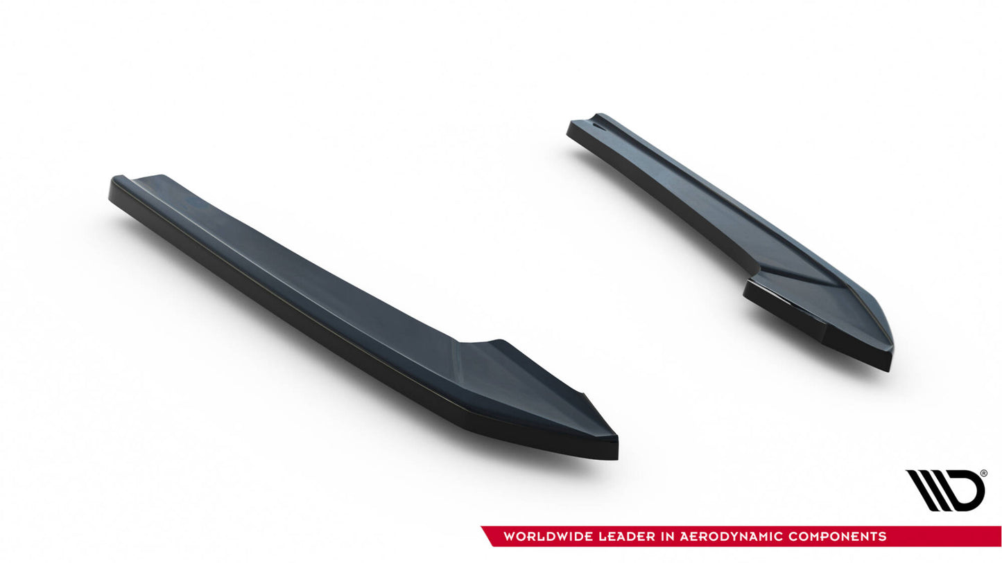 Heck Ansatz Flaps Diffusor V.3 für Audi A4 S-line B9 schwarz Hochglanz