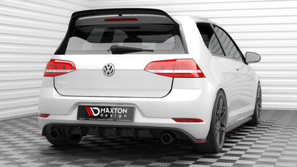 Heck Ansatz Flaps Diffusor V.2 für VW Golf GTI Mk7 Facelift schwarz Hochglanz