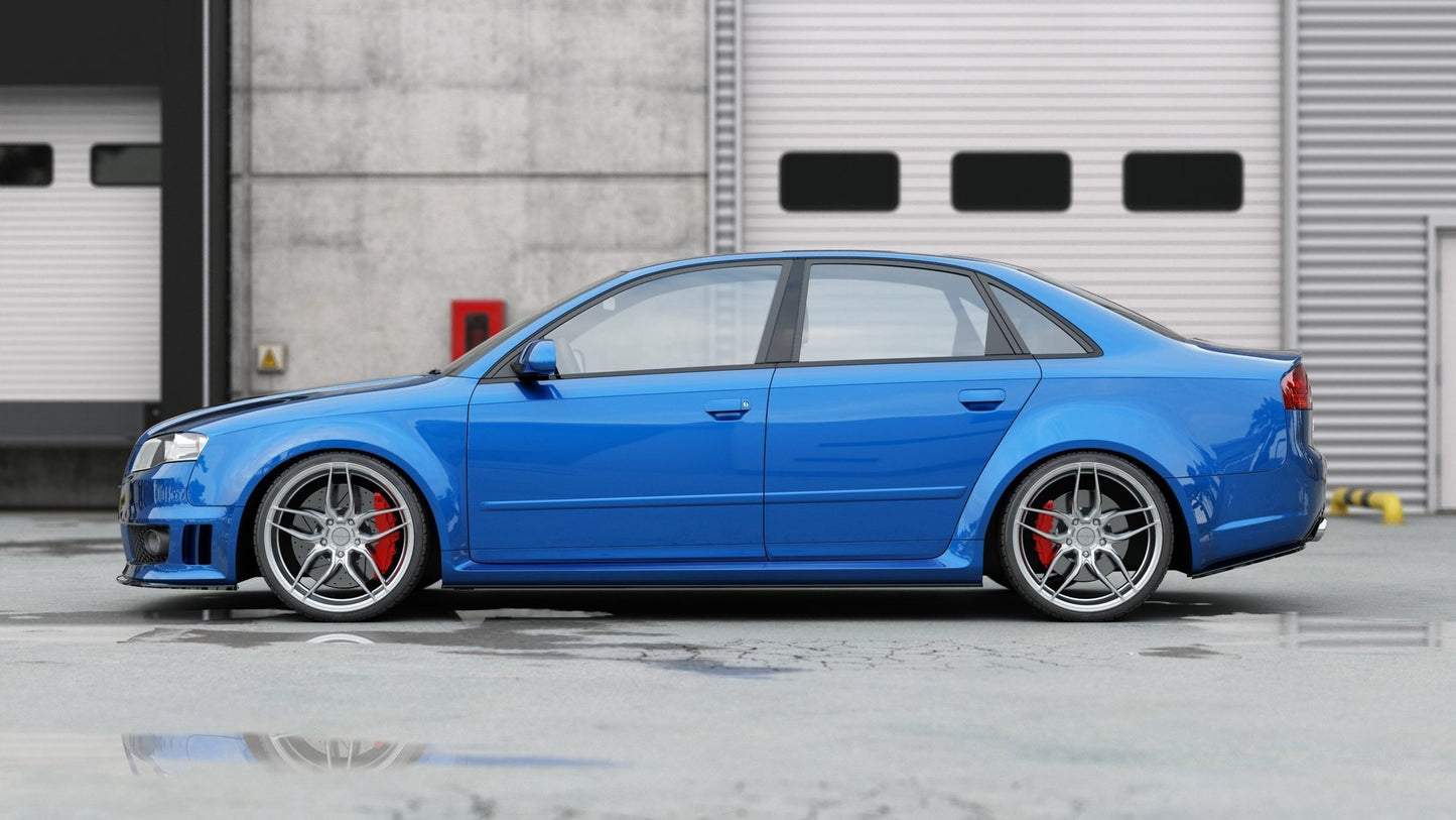 Seitenschweller Ansatz für Audi RS4 B7 Carbon Look