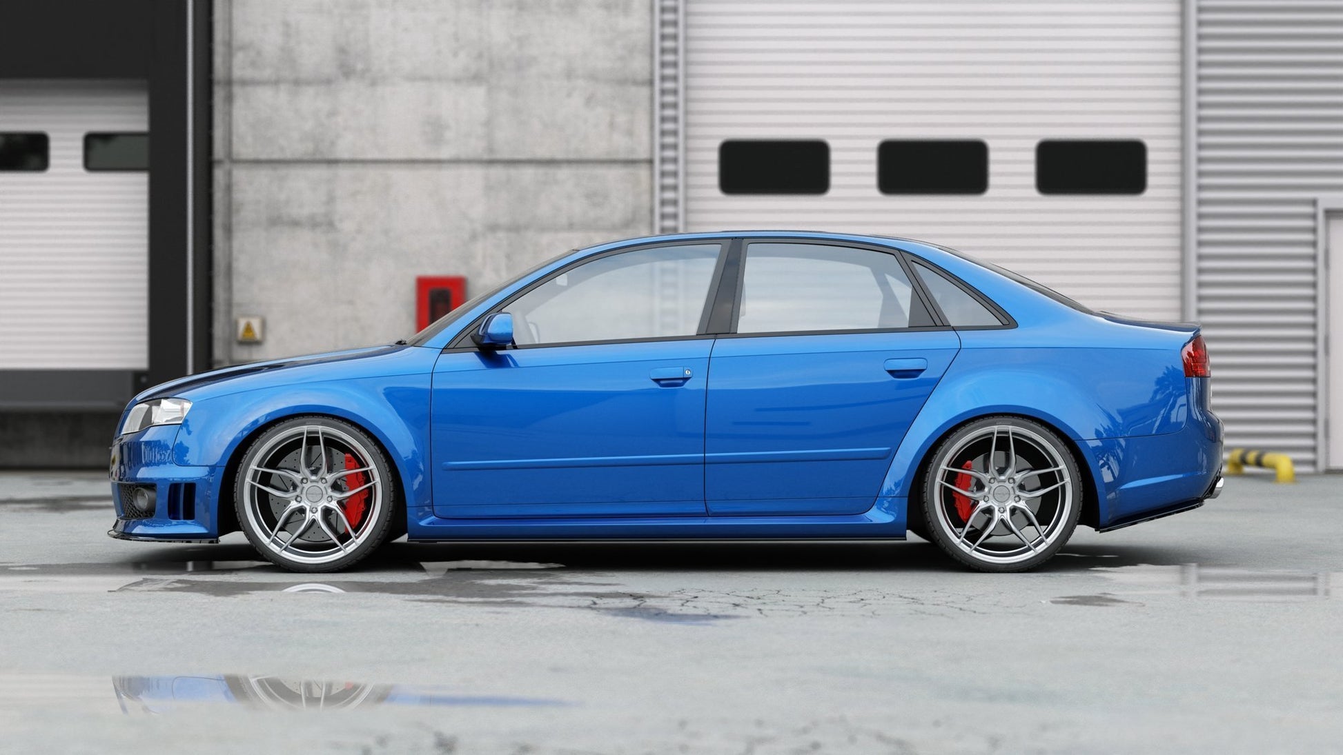 Seitenschweller Ansatz für Audi RS4 B7 Carbon Look