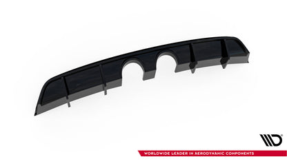 Diffusor Heck Ansatz V.2 für VW Scirocco Mk3 (R32 Auspuff) schwarz Hochglanz