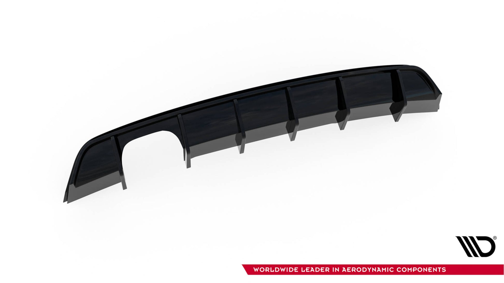 Diffusor Heck Ansatz V.1 für VW Scirocco Mk3  schwarz Hochglanz