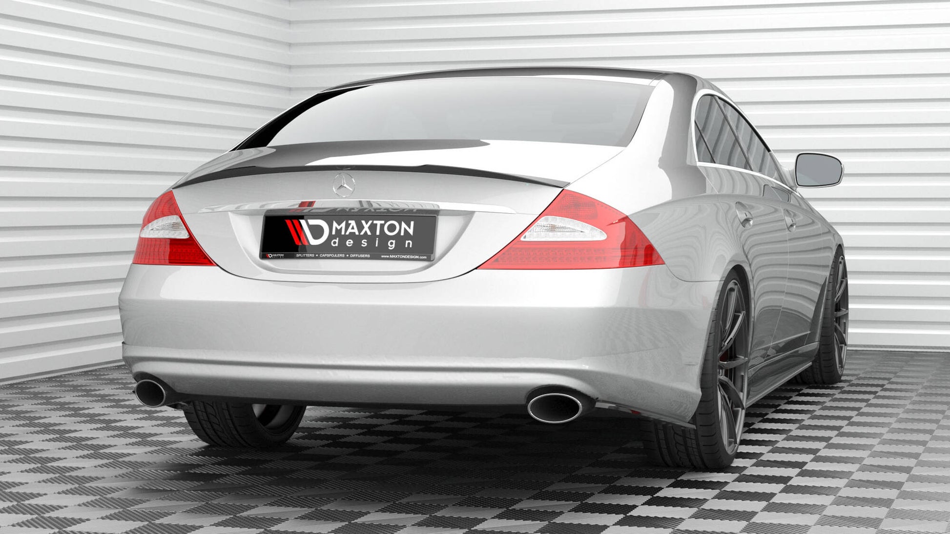 Spoiler CAP für Mercedes-Benz CLS C219 schwarz Hochglanz