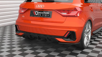 Diffusor Heck Ansatz für Audi A1 S-Line GB schwarz Hochglanz