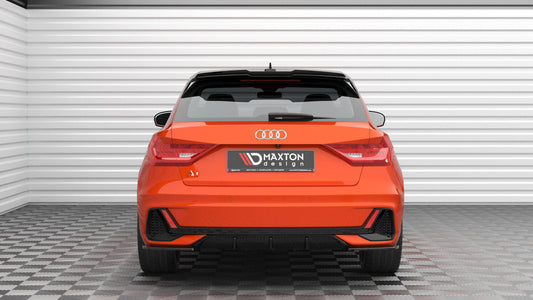 Diffusor Heck Ansatz für Audi A1 S-Line GB schwarz Hochglanz