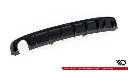 Diffusor Heck Ansatz für Audi A4 S-line B9 (Ausführung mit einseitigem Doppelauspuffendrohr)