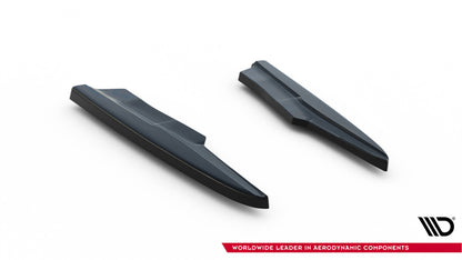 Heck Ansatz Flaps Diffusor für Audi SQ7 Mk2 (4M) Facelift  schwarz Hochglanz