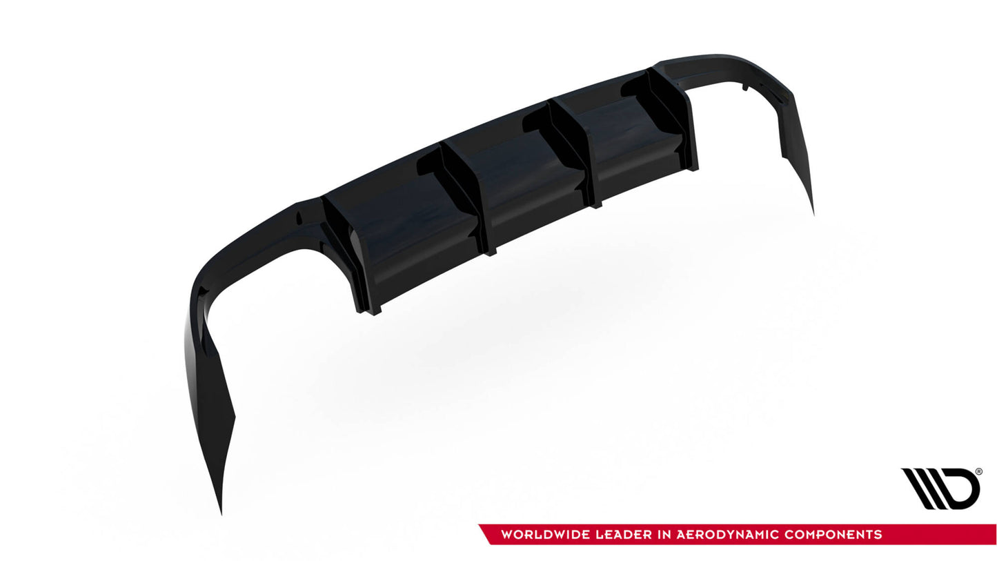 Diffusor Heck Ansatz für Cupra Leon ST Mk1 schwarz Hochglanz