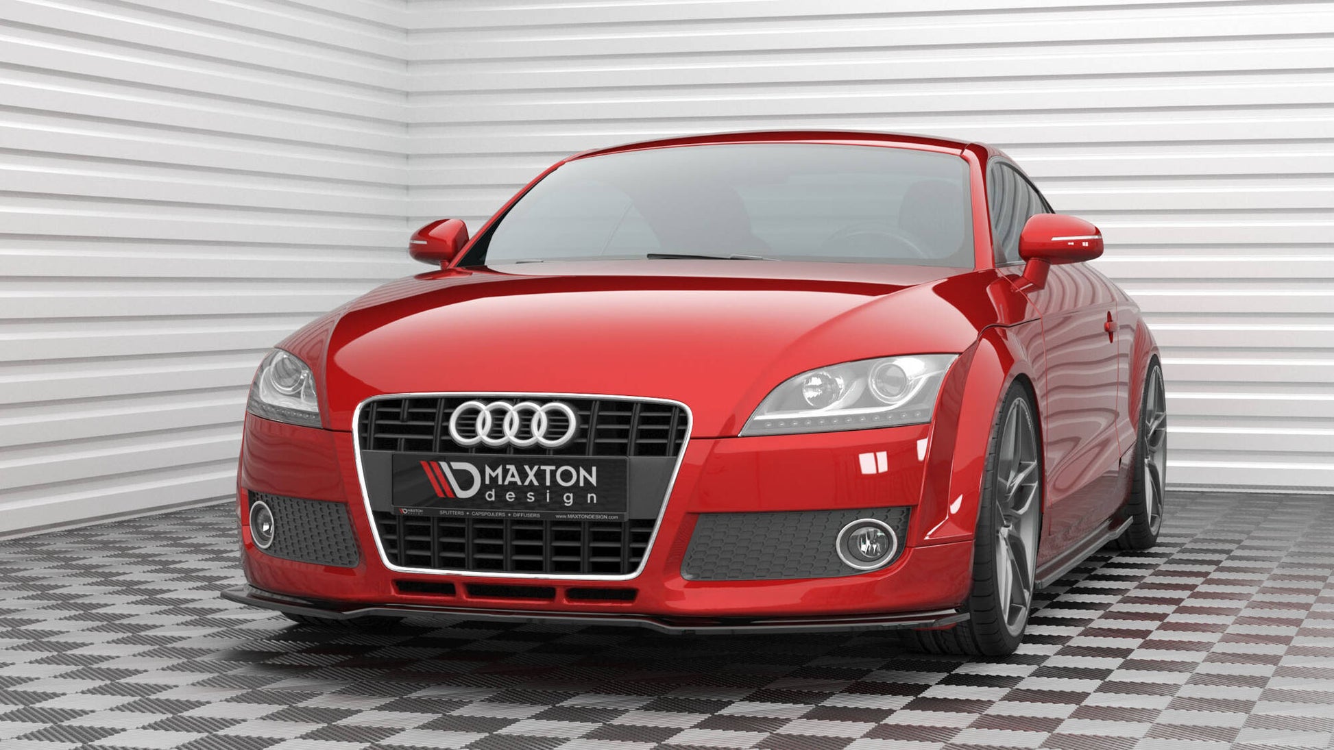 Front Ansatz V.2 für Audi TT 8J schwarz Hochglanz
