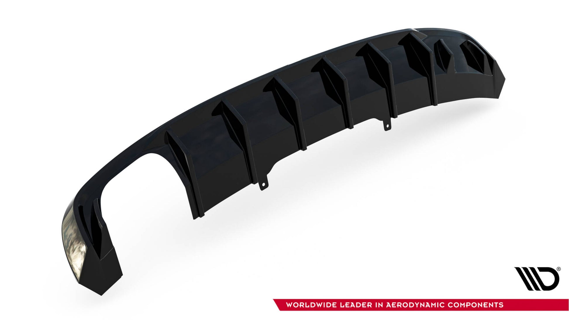 Diffusor Heck Ansatz für Audi A4 S-line B9 (Doppelauspuff li.endrohr)