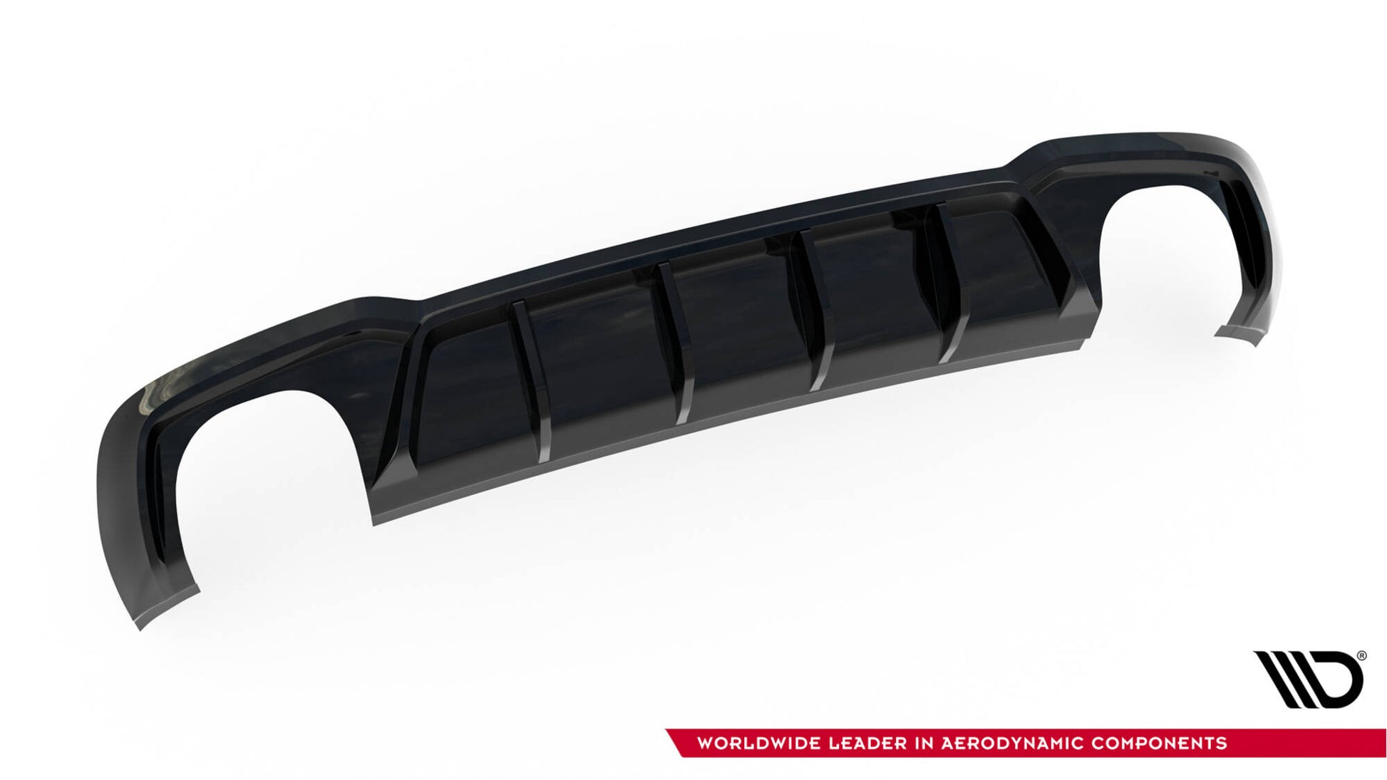 Diffusor Heck Ansatz V.2 für Audi RS3 Limousine 8V Facelift schwarz Hochglanz