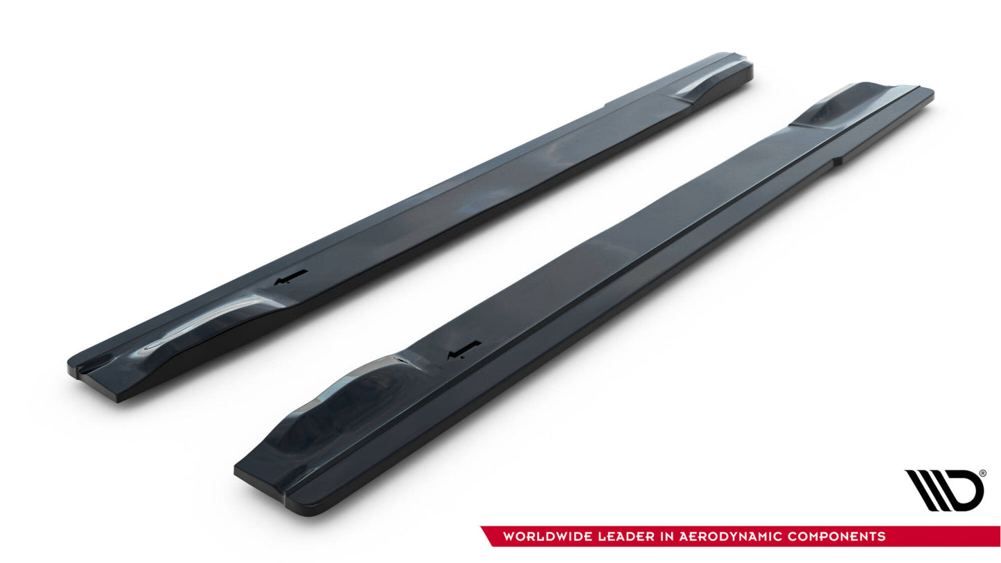 Seitenschweller Ansatz für V.1 für Subaru Impreza WRX STI Mk3 Facelift schwarz Hochglanz