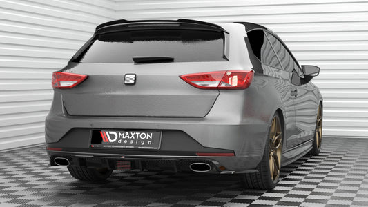 Spoiler CAP V.2 für Seat Leon Cupra Sportstourer Mk3 Facelift schwarz Hochglanz