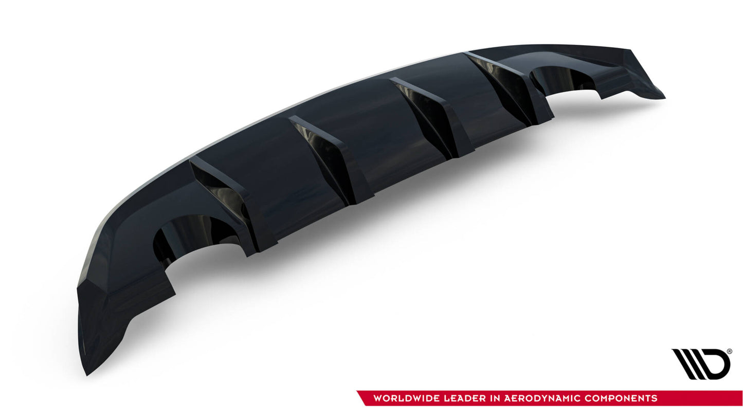 Diffusor Heck Ansatz für Ford Focus ST Mk2 FL schwarz Hochglanz