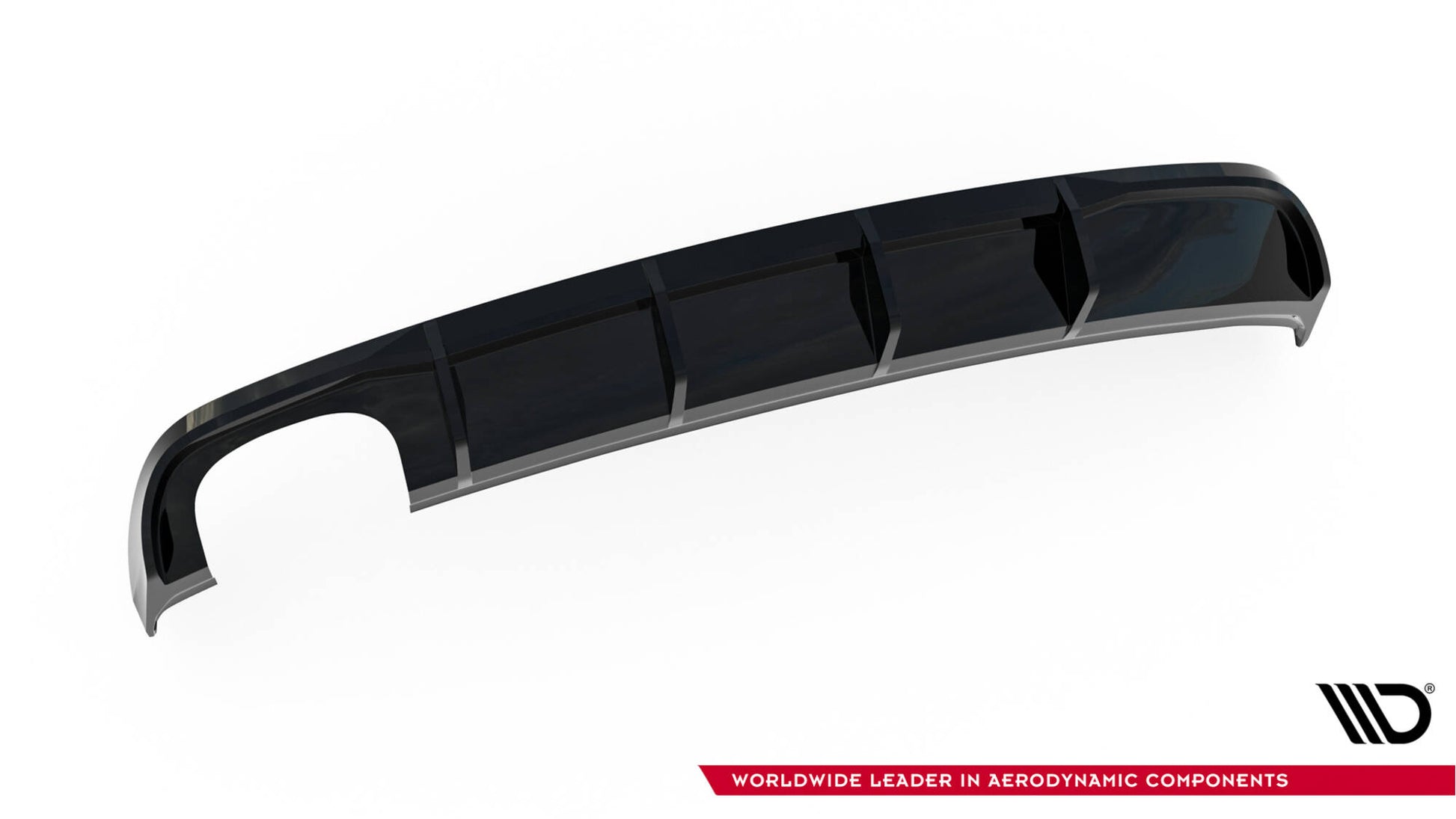 Diffusor Heck Ansatz für Audi A3 Limousine 8V Facelift (Doppelauspuff li.endrohr)