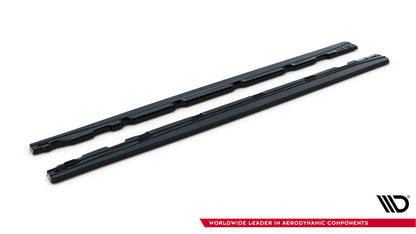 Seitenschweller Ansatz für V.1 für Ford Focus ST / ST-Line Mk4 Facelift schwarz Hochglanz