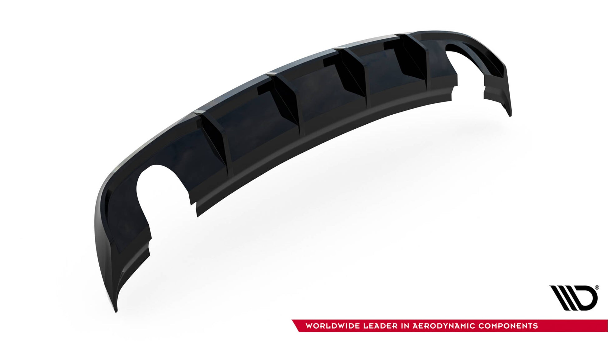Diffusor Heck Ansatz für Audi A3 Limousine 8V Facelift  (Einzelauspuff li. re.)