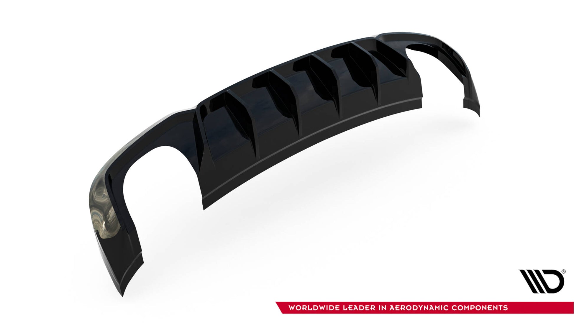 Diffusor Heck Ansatz V.2 für Audi RS3 Limousine 8V Facelift schwarz Hochglanz
