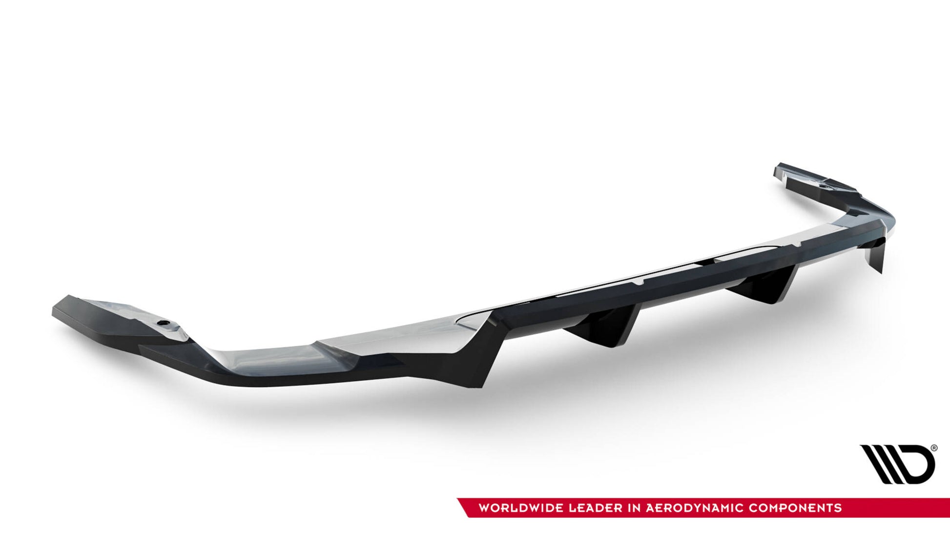 Mittlerer Cup Diffusor DTM Look Heck Ansatz für Audi Q7 S-Line Mk2 Facelift 2 schwarz Hochglanz