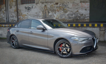 Seitenschweller Ansatz für ALFA ROMEO GIULIA VELOCE schwarz Hochglanz