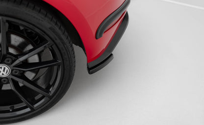 Heck Ansatz Flaps Diffusor für VW Golf Hatchback R / R-Line Mk7 Facelift schwarz Hochglanz