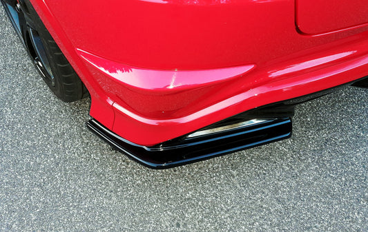 Heck Ansatz Flaps Diffusor für HONDA CIVIC VIII TYPE-R GP schwarz Hochglanz