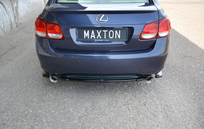 Heck Ansatz Flaps Diffusor für LEXUS GS MK.3 schwarz Hochglanz
