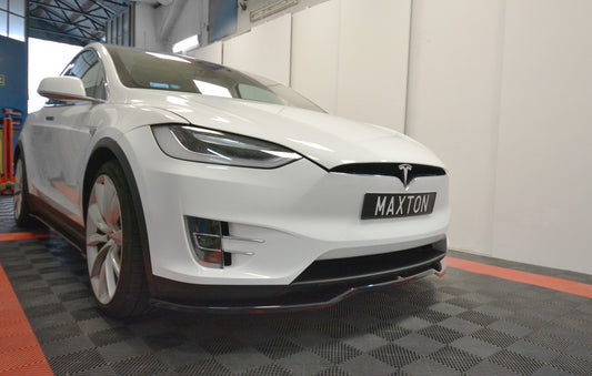 Front Ansatz V.2 für TESLA MODEL X schwarz Hochglanz