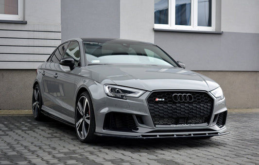 Front Ansatz V.1 für Audi RS3 8V FL Limousine schwarz Hochglanz