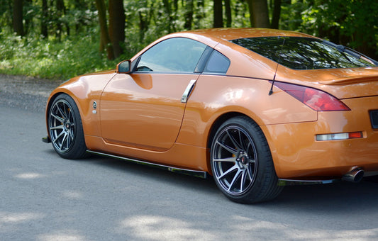 Seitenschweller Ansatz für NISSAN 350Z schwarz Hochglanz