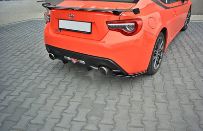 Heck Ansatz Flaps Diffusor V.1 für Toyota GT86 Facelift  schwarz Hochglanz