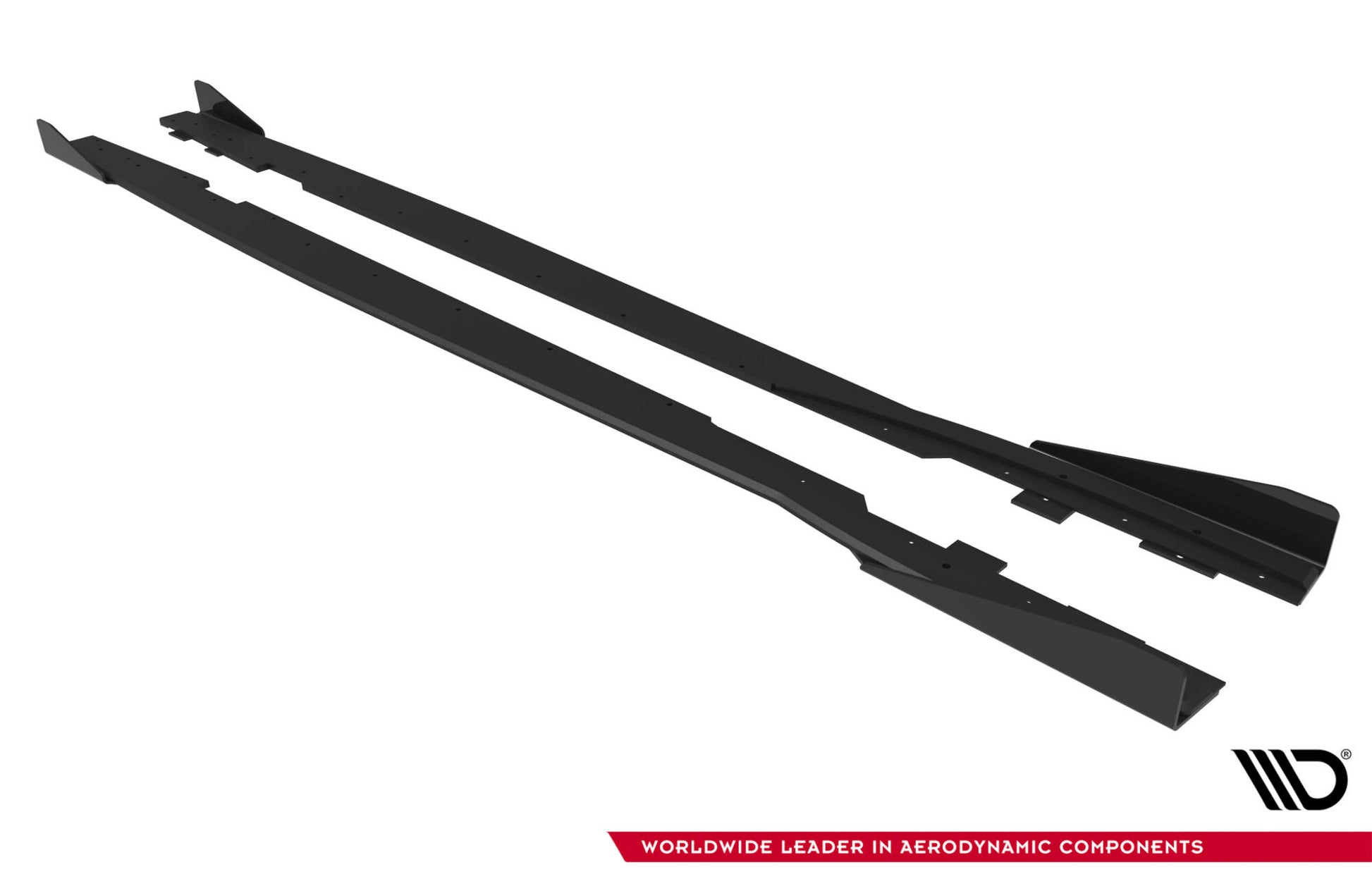 Street Pro Seitenschweller Ansatz + Flaps für Ford Focus ST Mk3 Facelift schwarz Hochglanz