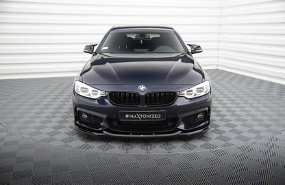 Front Ansatz V.6 für BMW 4er Coupe / Gran Coupe / Cabrio M-Paket F32 / F36 / F33 schwarz Hochglanz