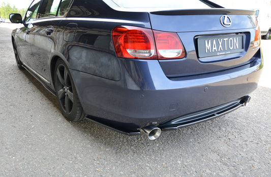 Heck Ansatz Flaps Diffusor für LEXUS GS MK.3 schwarz Hochglanz