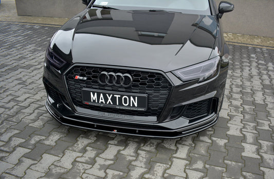 Front Ansatz V.1 für Audi RS3 8V FL Sportback schwarz Hochglanz