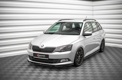 Front Ansatz V.2 für Skoda Fabia Mk3 schwarz Hochglanz