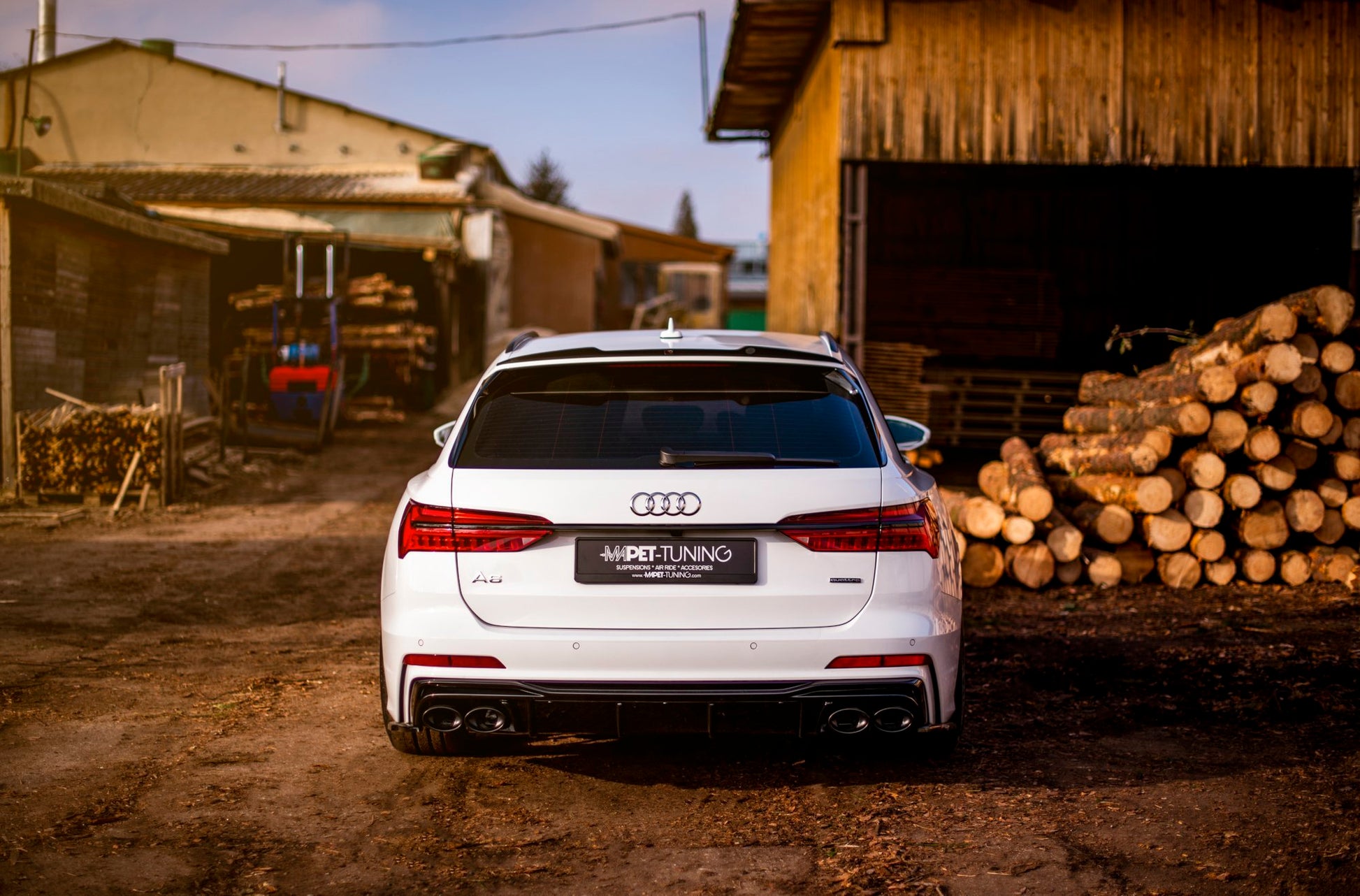 Diffusor Heck Ansatz + Endrohre für Audi A6 S-Line / S6 C8 / C8 Facelift