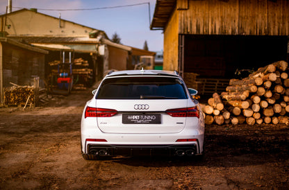 Diffusor Heck Ansatz + Endrohre für Audi A6 S-Line / S6 C8 / C8 Facelift