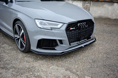 Front Ansatz V.2 für Audi RS3 8V FL Limousine schwarz Hochglanz