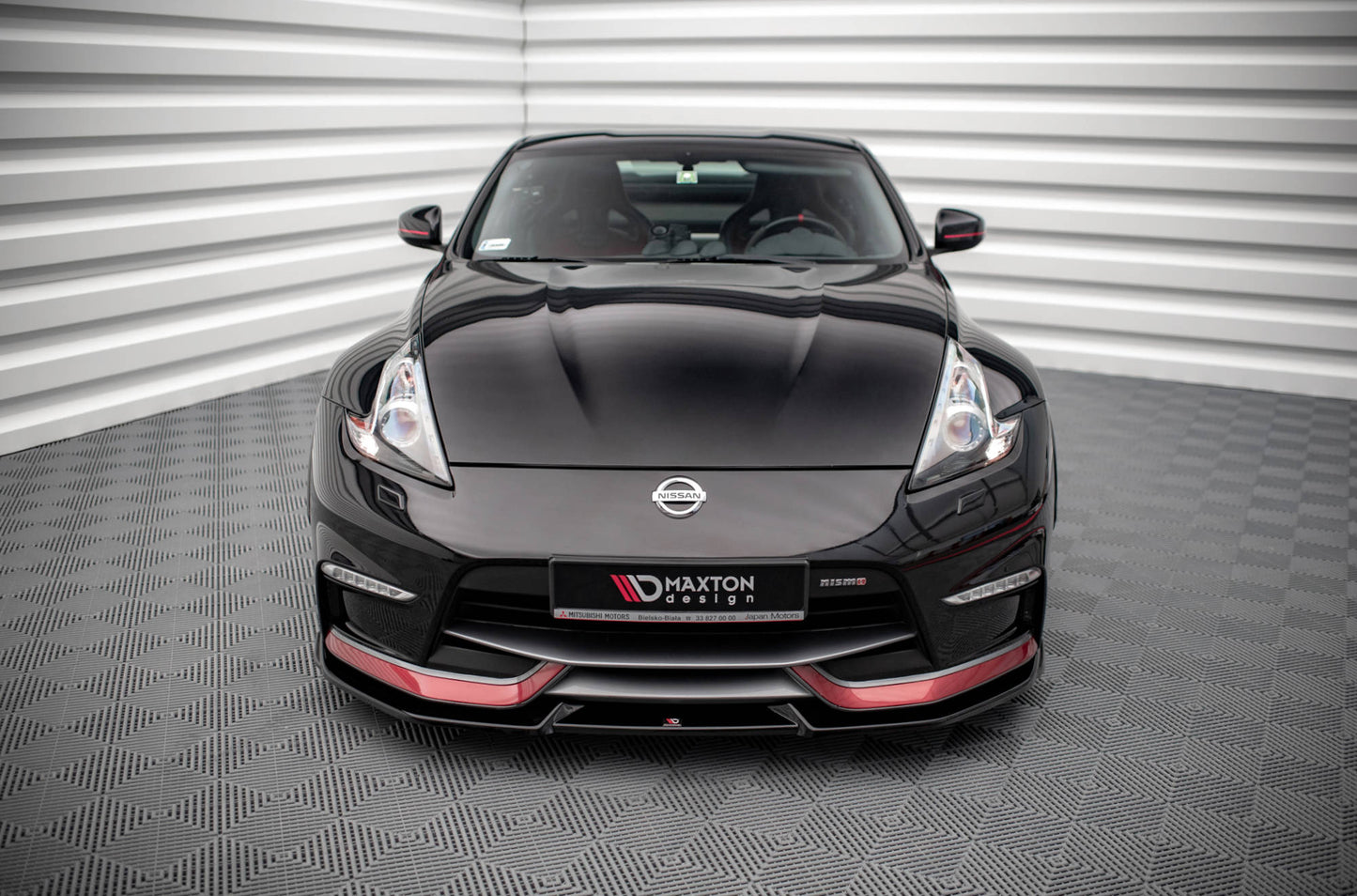 Front Ansatz V.2 für Nissan 370Z Nismo Facelift schwarz Hochglanz
