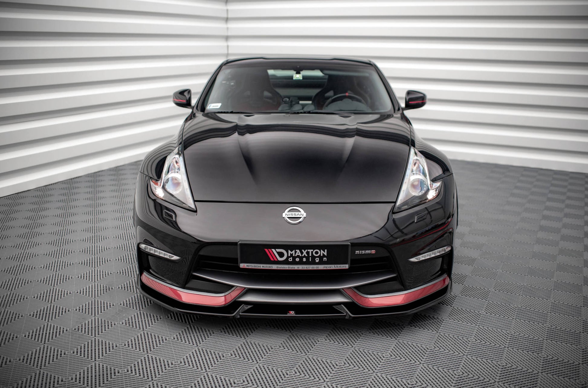 Front Ansatz V.2 für Nissan 370Z Nismo Facelift schwarz Hochglanz