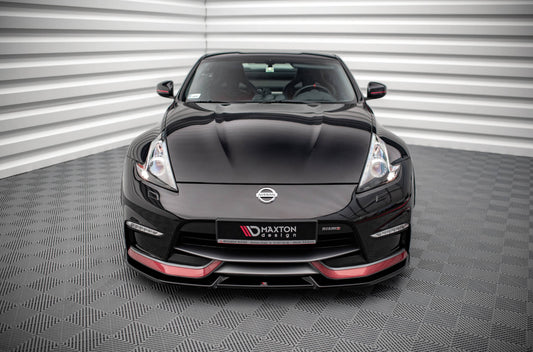 Front Ansatz V.2 für Nissan 370Z Nismo Facelift schwarz Hochglanz