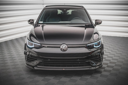 Front Ansatz V.5 für VW Golf R Mk8 schwarz Hochglanz