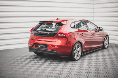 Spoiler CAP für Volvo V40 schwarz Hochglanz